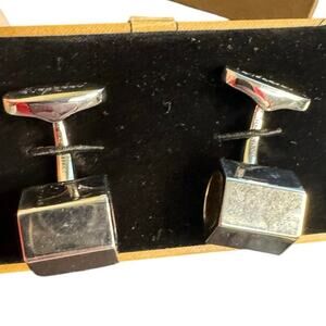 Burberry NWT Bolt Cufflinks in Palladium/Dark Brass